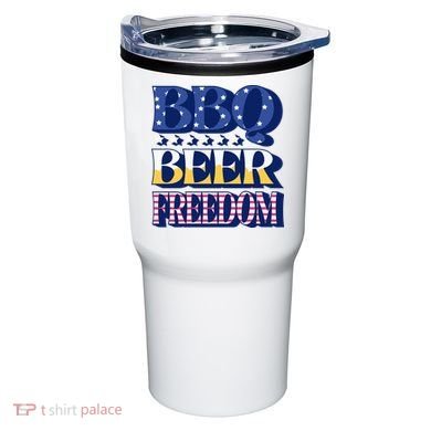 BBQ Beer Freedom Patriotic Tumbler