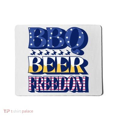 BBQ Beer Freedom Patriotic Mousepad