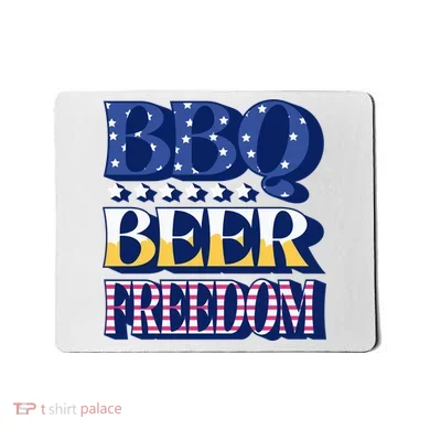BBQ Beer Freedom Patriotic Mousepad