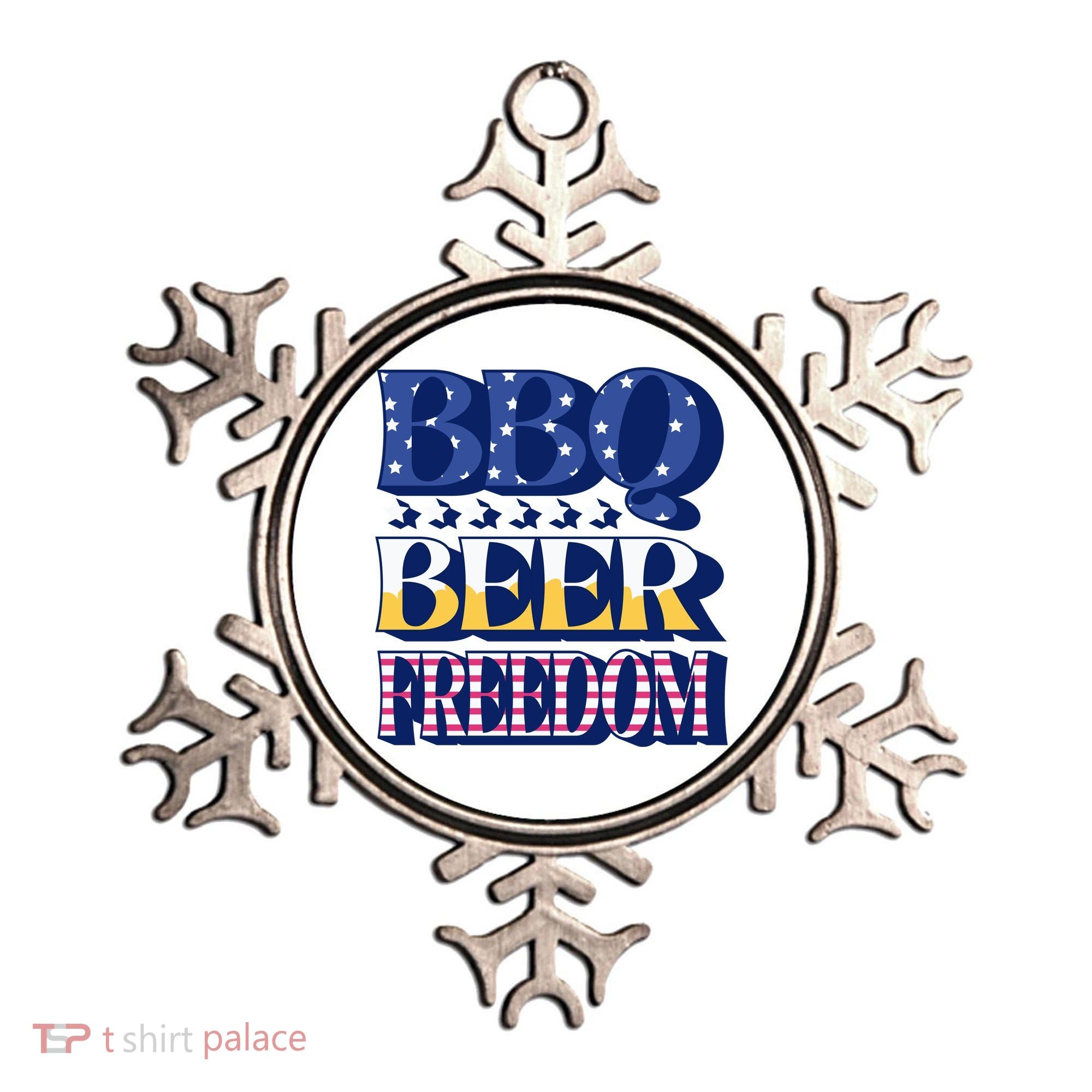 BBQ Beer Freedom Patriotic Ornament