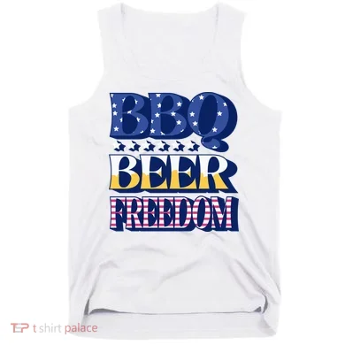 BBQ Beer Freedom Patriotic Tank Top