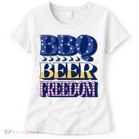BBQ Beer Freedom Patriotic Women's T-Shirt thumb 0