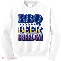 BBQ Beer Freedom Patriotic Kids Sweatshirt thumb 0