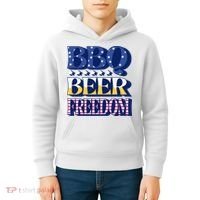 BBQ Beer Freedom Patriotic Kids Hoodie thumb 4