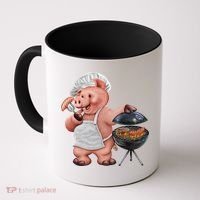 BBQ Pig Grilling Coffee Mug thumb 0