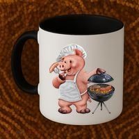 BBQ Pig Grilling Coffee Mug thumb 2