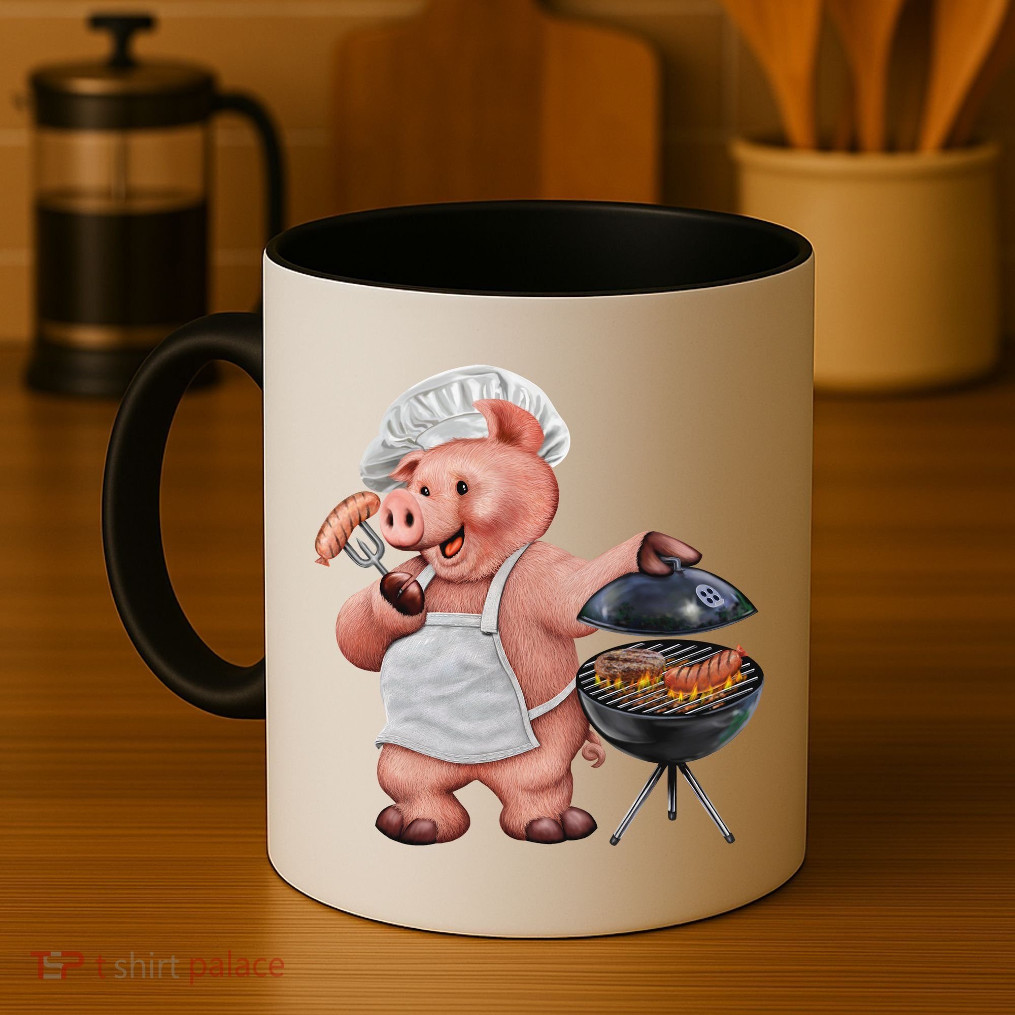 BBQ Pig Grilling Coffee Mug