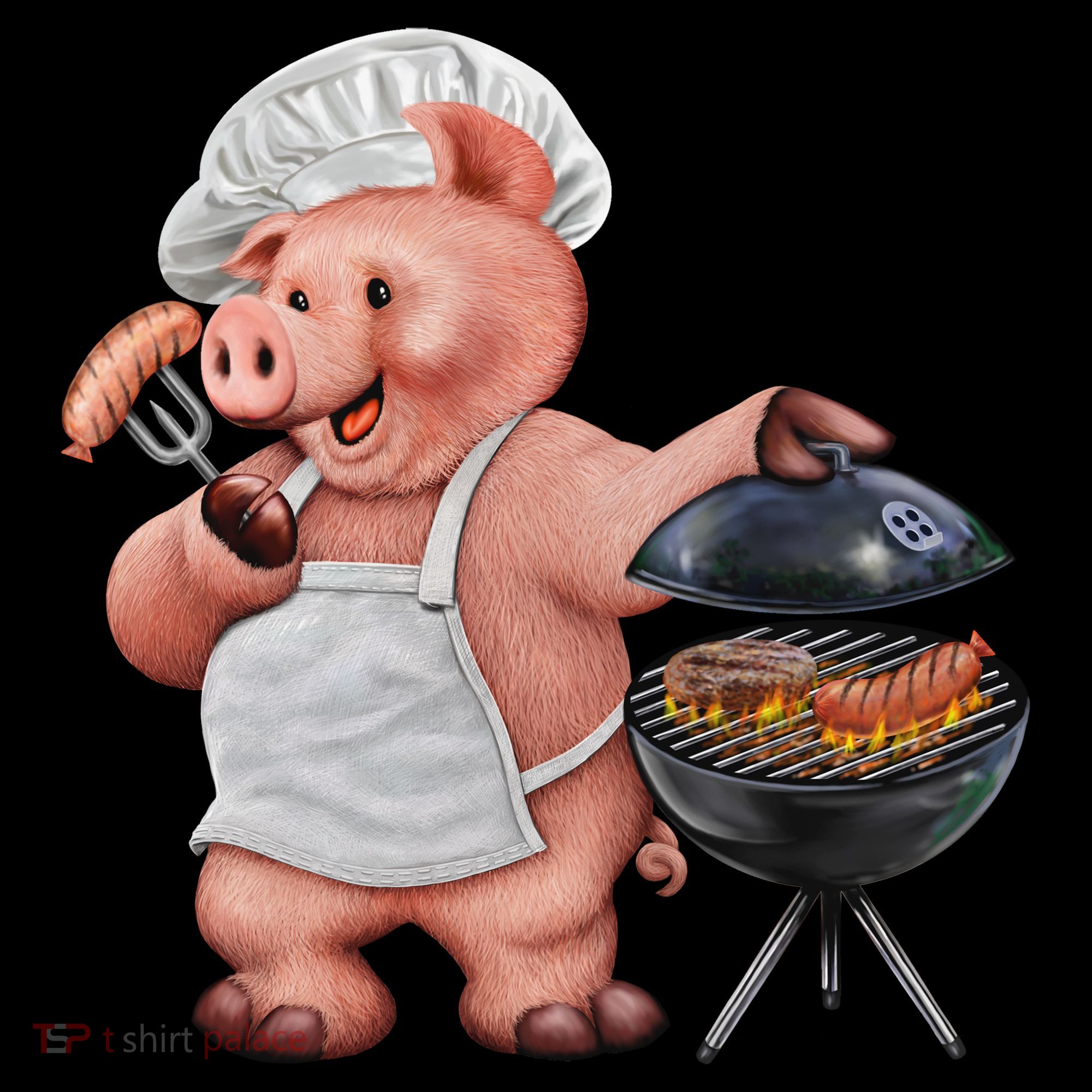 BBQ Pig Grilling Ornament