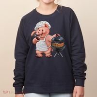 BBQ Pig Grilling Women's Sweatshirt thumb 0