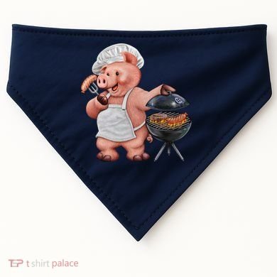 BBQ Pig Grilling USA-Made Doggie Bandana