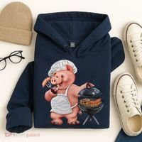 BBQ Pig Grilling Hoodie thumb 4