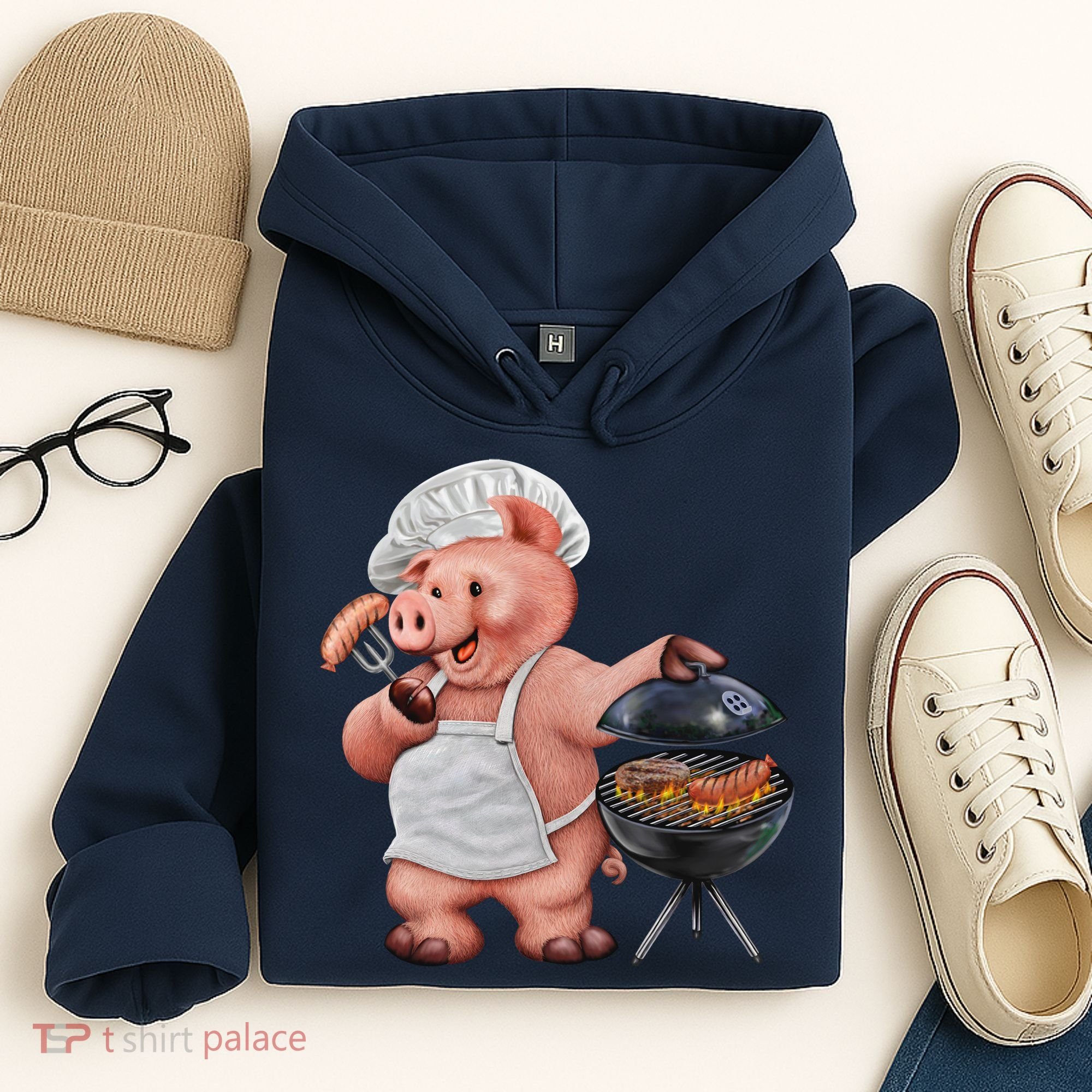 BBQ Pig Grilling Hoodie