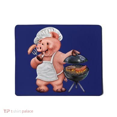 BBQ Pig Grilling Mousepad