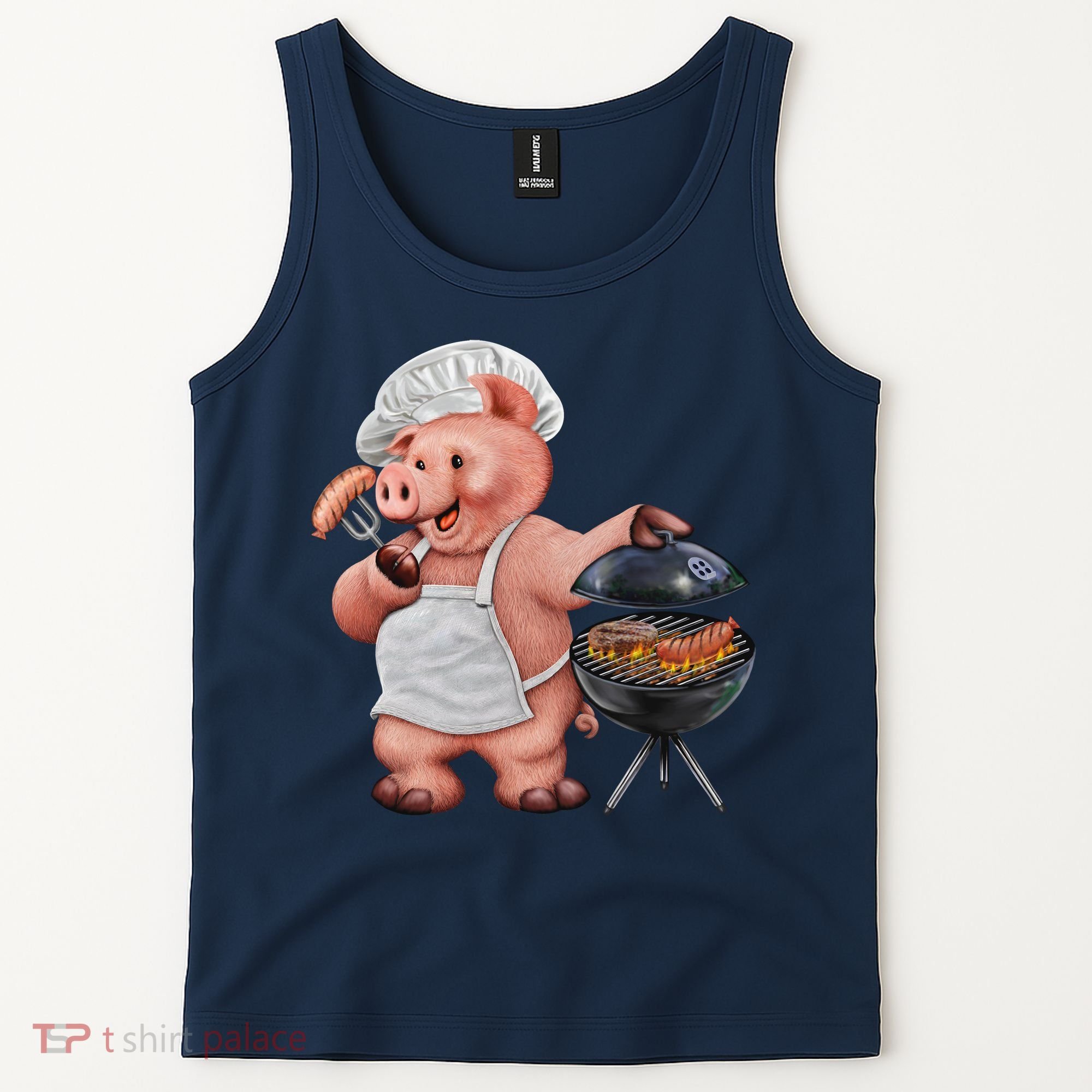 BBQ Pig Grilling Tank Top