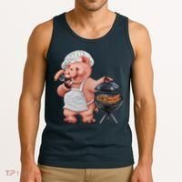 BBQ Pig Grilling Tank Top thumb 3