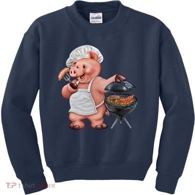 BBQ Pig Grilling Kids Sweatshirt