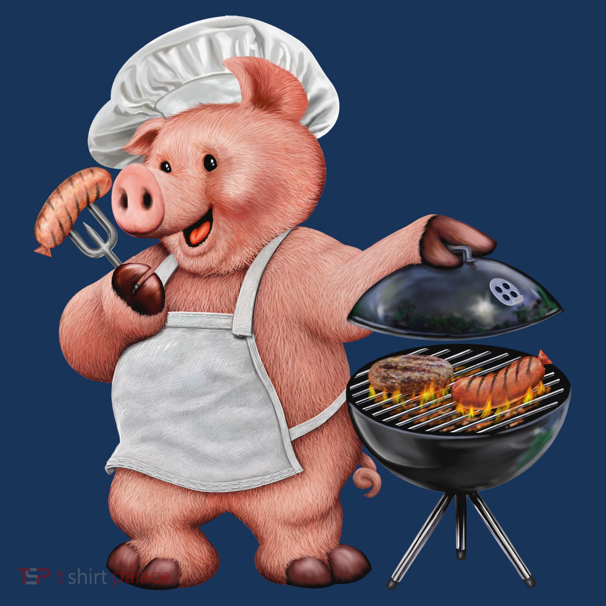 BBQ Pig Grilling Kids Sweatshirt