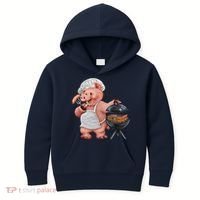 BBQ Pig Grilling Kids Hoodie thumb 0