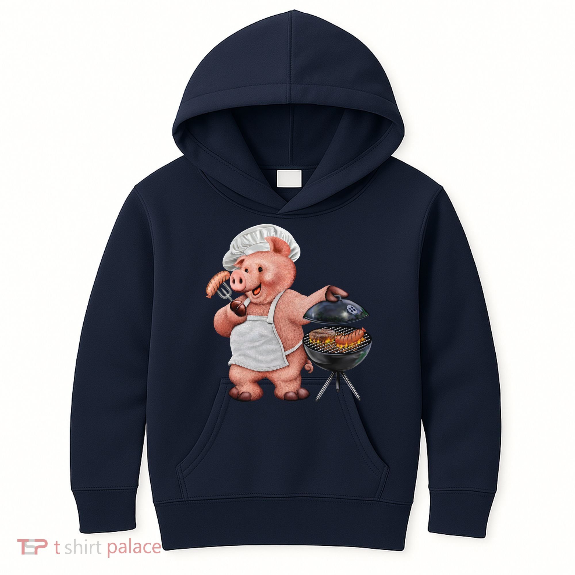 BBQ Pig Grilling Kids Hoodie