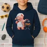 BBQ Pig Grilling Kids Hoodie thumb 2