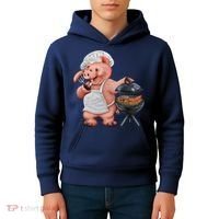 BBQ Pig Grilling Kids Hoodie thumb 4
