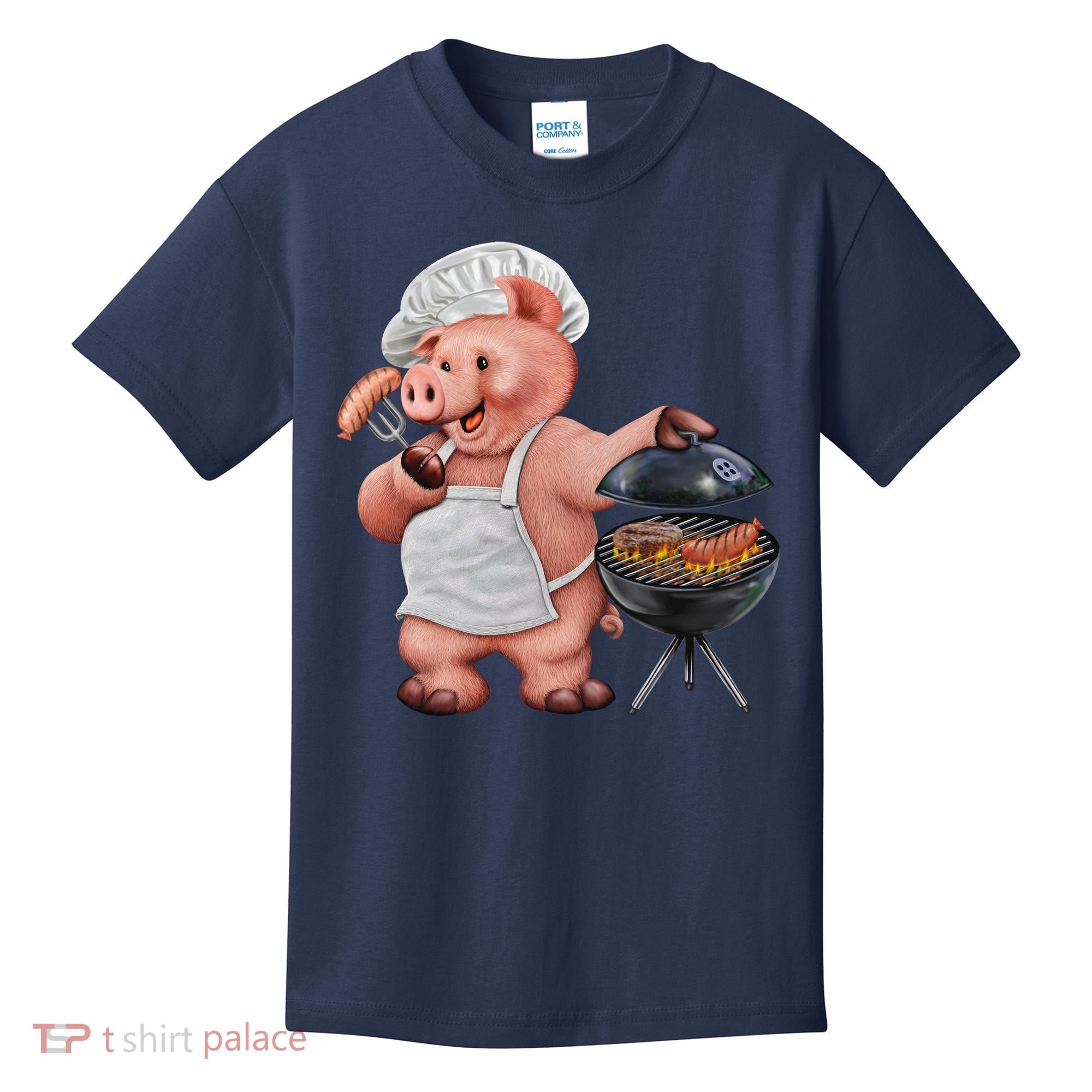 BBQ Pig Grilling Kids T-Shirt