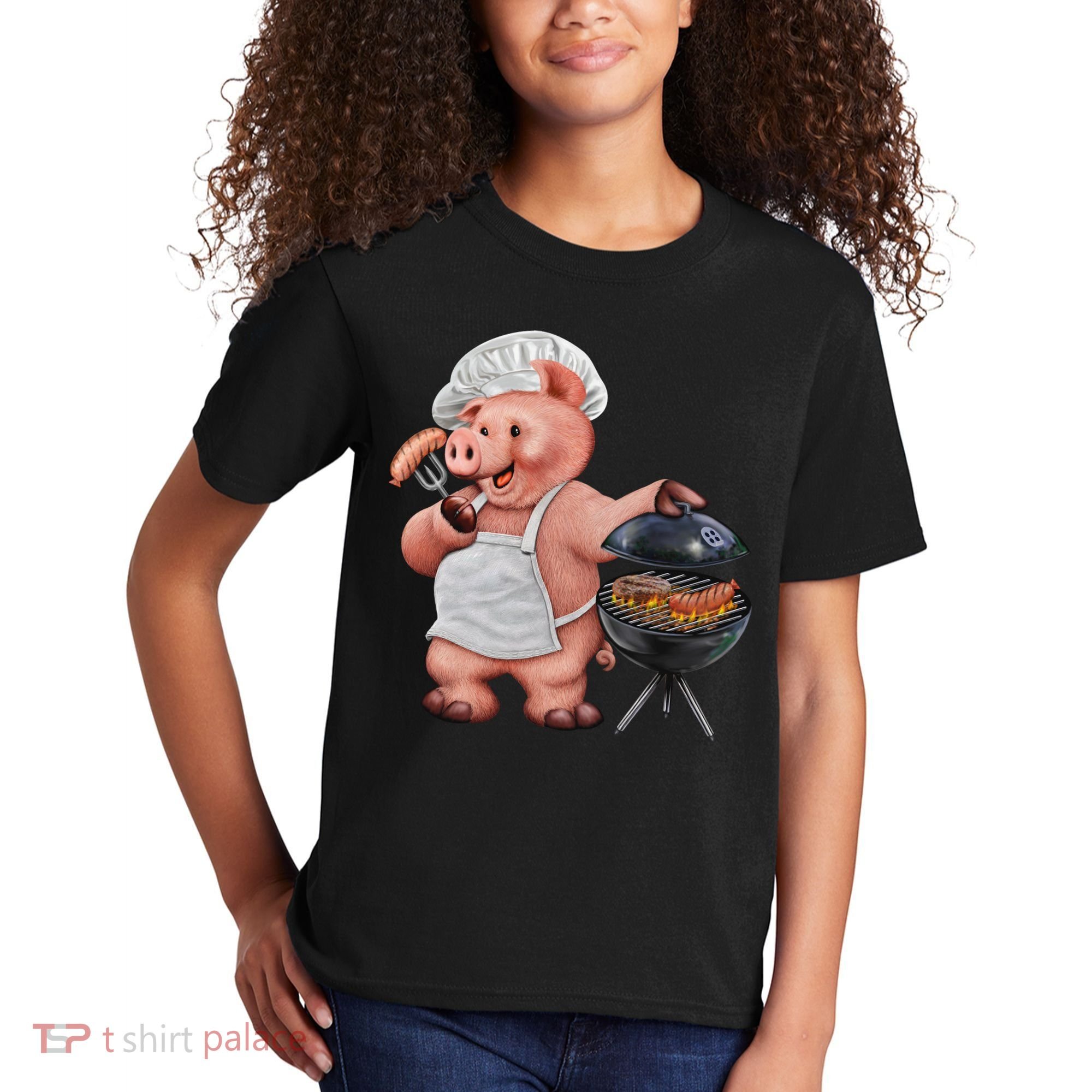 BBQ Pig Grilling Kids T-Shirt