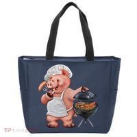 BBQ Pig Grilling Tote Bag thumb 0