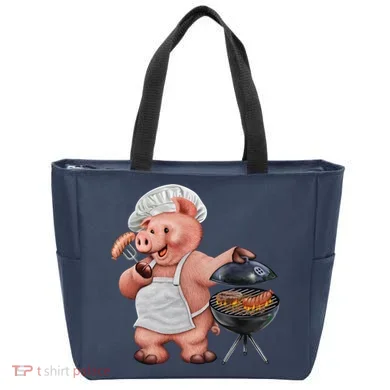 BBQ Pig Grilling Tote Bag