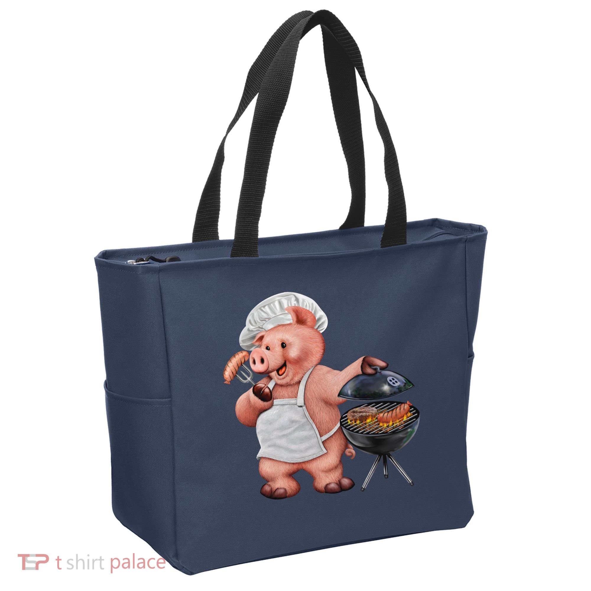 BBQ Pig Grilling Tote Bag