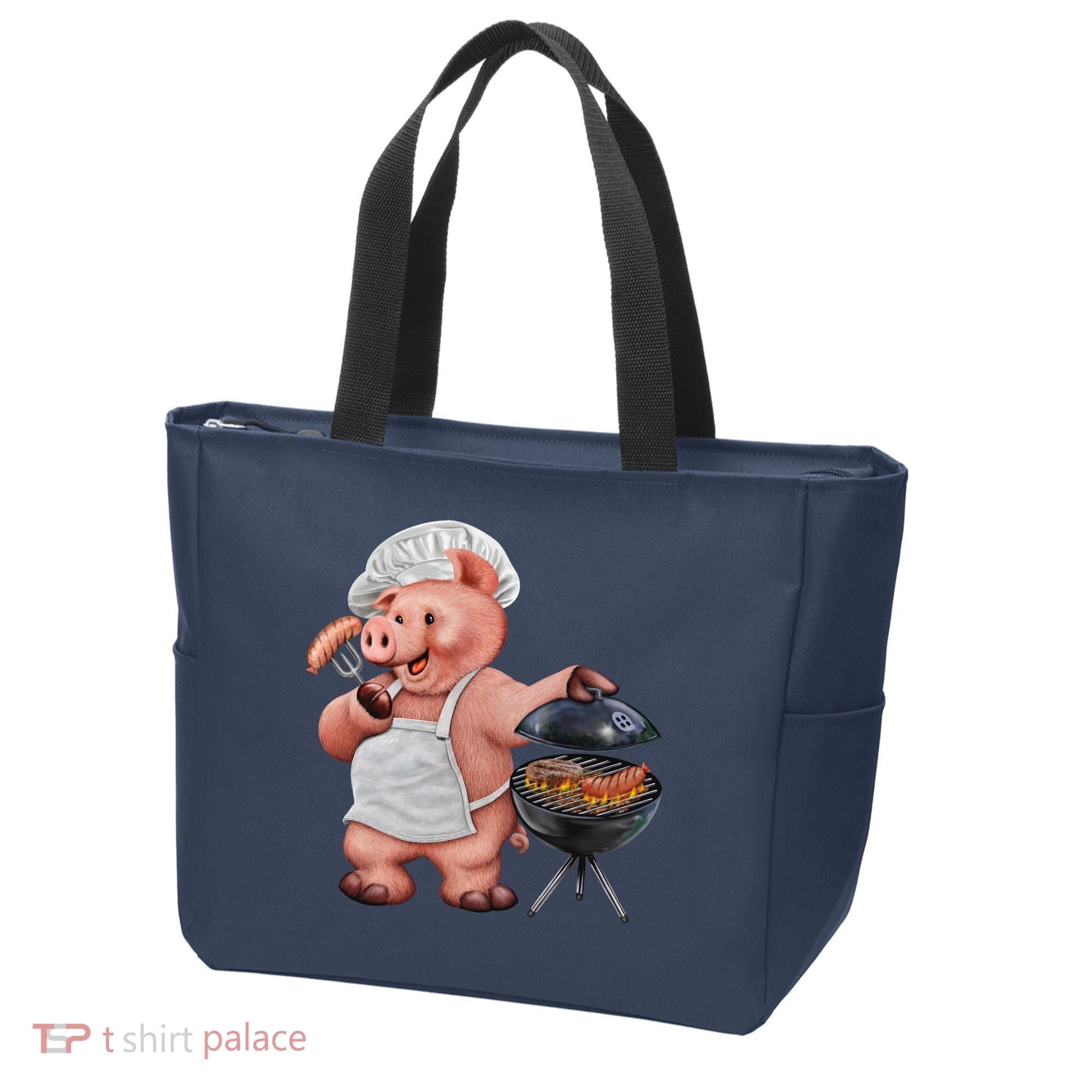 BBQ Pig Grilling Tote Bag