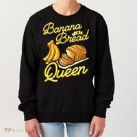 Banana Bread Queen Baking Vegan Baker Gift Women's Sweatshirt thumb 0
