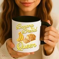 Banana Bread Queen Baking Vegan Baker Gift Coffee Mug thumb 3