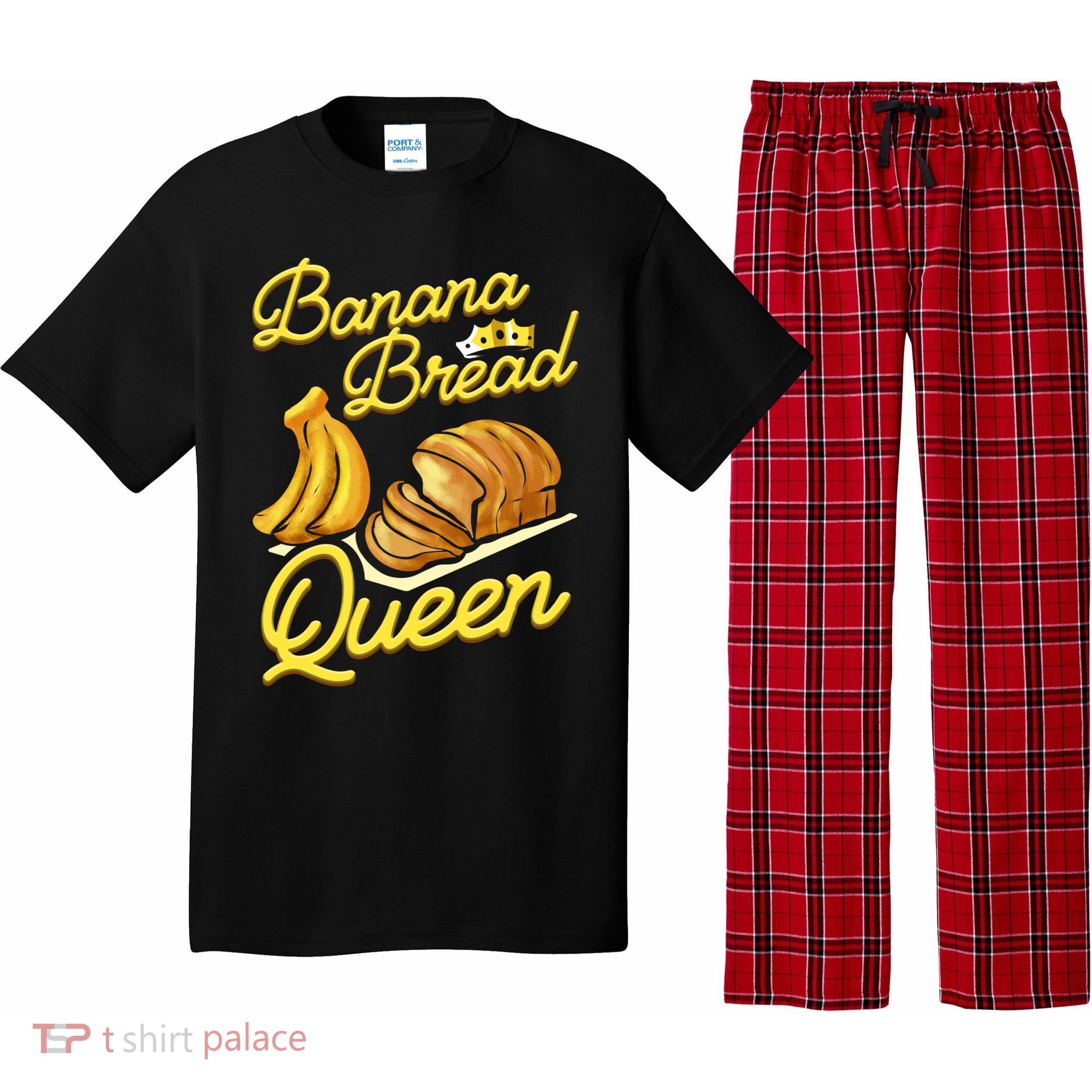 Banana Bread Queen Baking Vegan Baker Gift Pajama Set