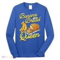 Banana Bread Queen Baking Vegan Baker Gift Long Sleeve Shirt thumb 0