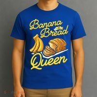 Banana Bread Queen Baking Vegan Baker Gift T-Shirt thumb 3
