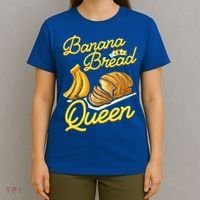 Banana Bread Queen Baking Vegan Baker Gift T-Shirt thumb 4