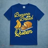 Banana Bread Queen Baking Vegan Baker Gift T-Shirt thumb 5