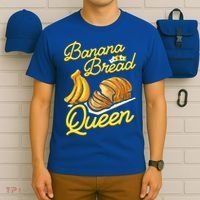 Banana Bread Queen Baking Vegan Baker Gift T-Shirt thumb 6