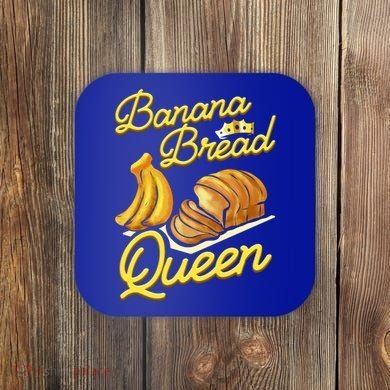 Banana Bread Queen Baking Vegan Baker Gift Coaster