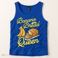 Banana Bread Queen Baking Vegan Baker Gift Tank Top thumb 2