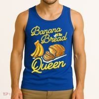 Banana Bread Queen Baking Vegan Baker Gift Tank Top thumb 3