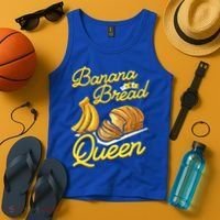 Banana Bread Queen Baking Vegan Baker Gift Tank Top thumb 4