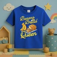 Banana Bread Queen Baking Vegan Baker Gift Toddler T-Shirt thumb 3