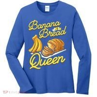 Banana Bread Queen Baking Vegan Baker Gift Women's Long Sleeve Shirt thumb 0