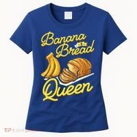 Banana Bread Queen Baking Vegan Baker Gift Women's T-Shirt thumb 0