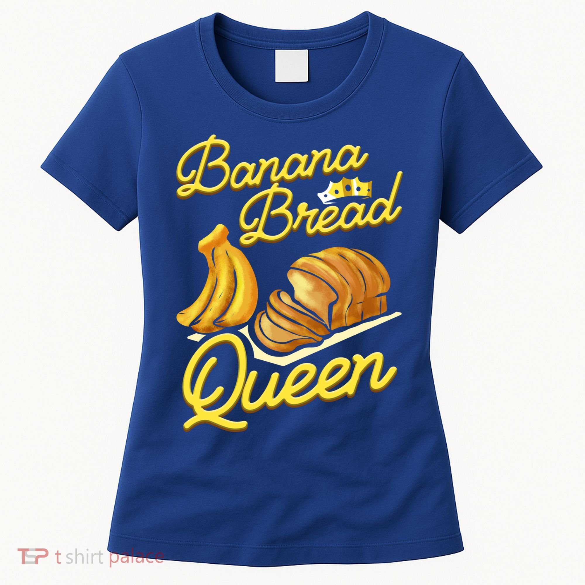 Banana Bread Queen Baking Vegan Baker Gift Women's T-Shirt
