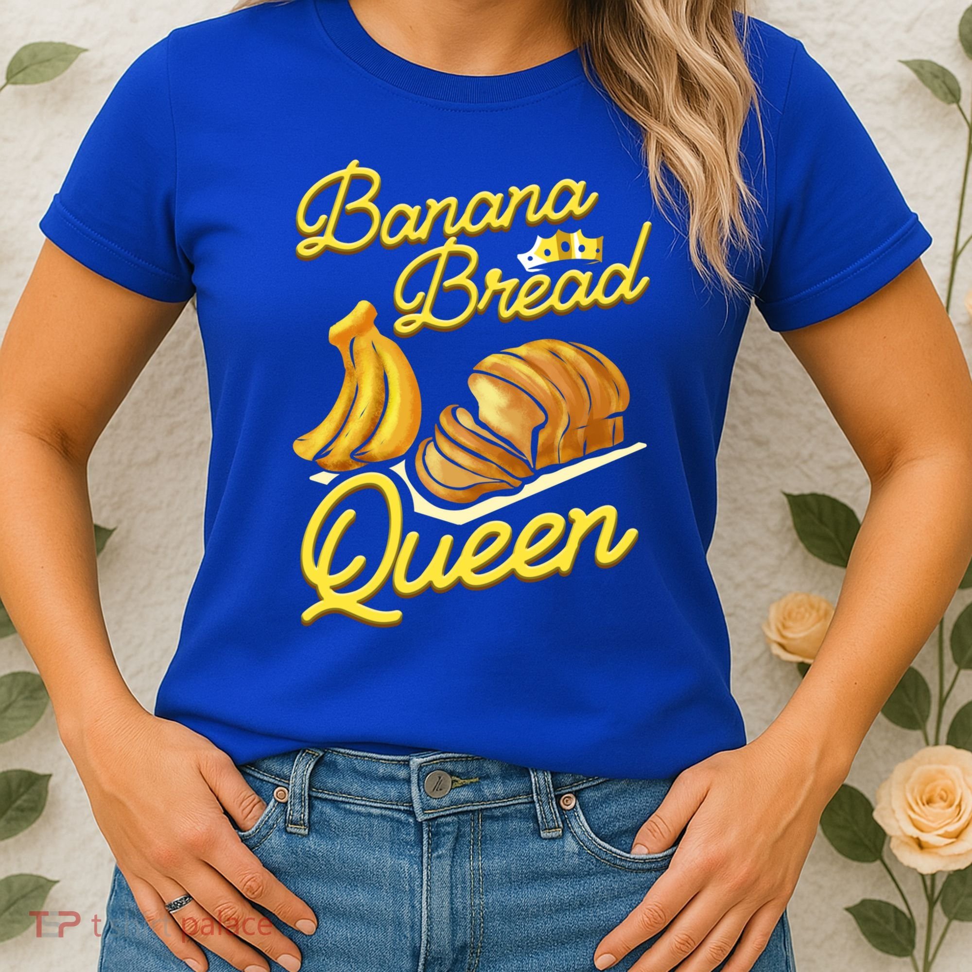 Banana Bread Queen Baking Vegan Baker Gift Women's T-Shirt