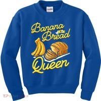 Banana Bread Queen Baking Vegan Baker Gift Kids Sweatshirt thumb 0