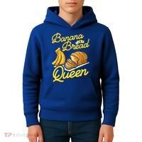 Banana Bread Queen Baking Vegan Baker Gift Kids Hoodie thumb 4